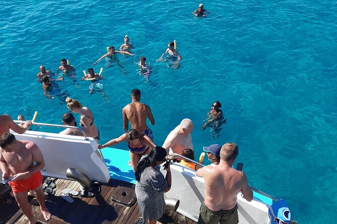 2.5 hour Glass Bottom Boat Trip, Snorkeling, Sliding and Fun - The Super Jumbo Slide changes the mood