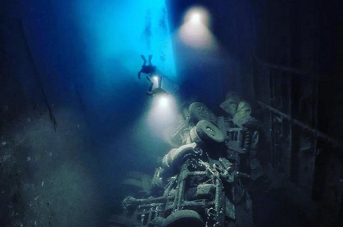 3 Wreck Dive Day in Zenobia and Elpida - Small groups make a real difference at 30 meters