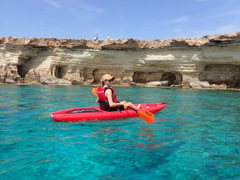 5-hour Cape Greco Caves kayaking + Snorkelling trip - A private half-day with Phivos