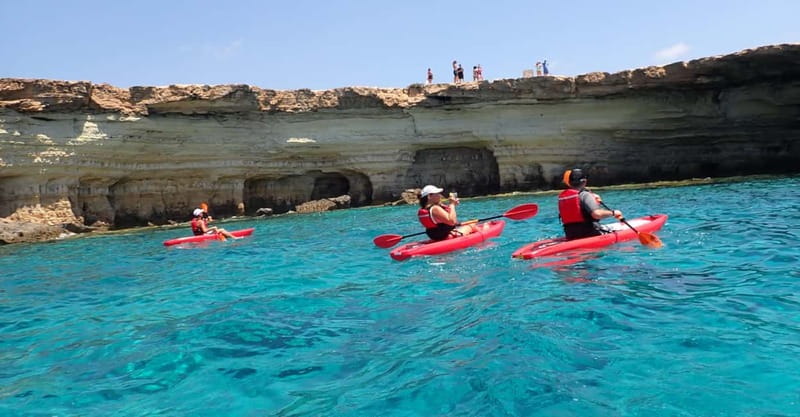 5-hour Cape Greco Caves kayaking + Snorkelling trip - The Limnara Beach launch