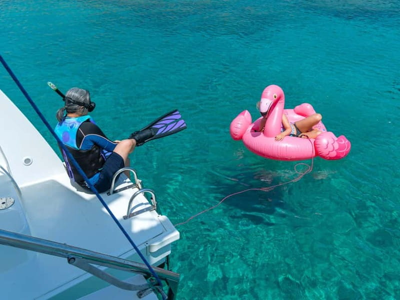 Ayia Napa: Afternoon Catamaran Cruise with Lunch & Open Bar - What the boat provides, and what you should pack