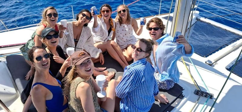 Ayia Napa: Luxury Catamaran Cruise with Lunch & Drinks - The return sail and what the boat provides