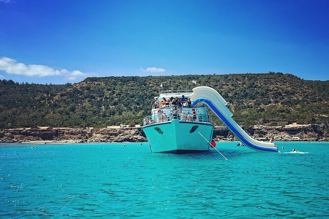 Blue Lagoon cruise: giant slide, music & Paphos hotel transfers - Key points at a glance