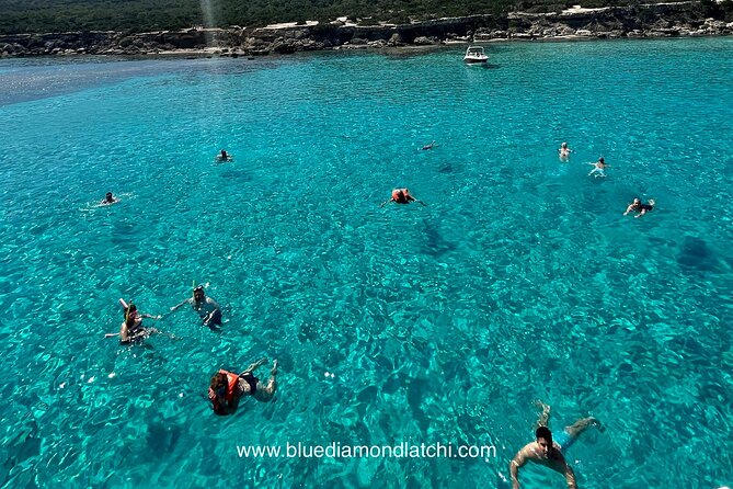 Blue Lagoon trip with slide & music departing from Latchi harbour - The Baths of Aphrodite and a mythic coastline