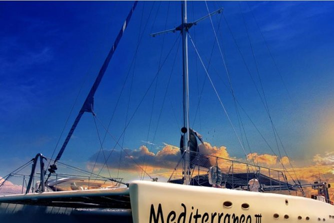 Catamaran Adults Sunset Cruise from Protaras - Leaving Green Bay for the Famagusta Viewpoint