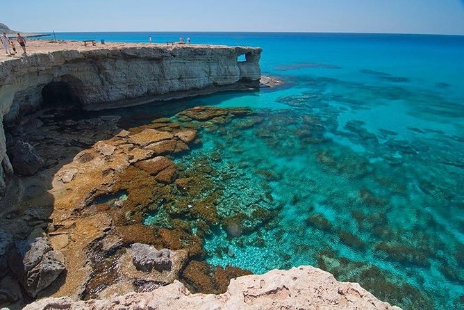 Caves Jeep Safari from Protaras & Ayia Napa - Kamara Tou Koraka frames the Blue Lagoon