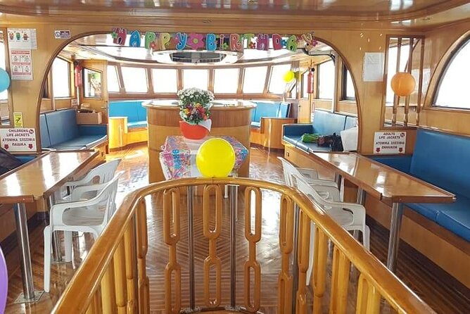 Demetris Chara Boat/Blue Lagoon boat trips with BBQ and SLIDE - Timing, pickup, and weather details
