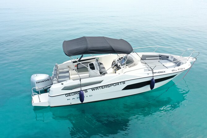 Exclusive line 225hp, self drive boat Karnic SL701 8.0m - Safety training before the four-hour trip