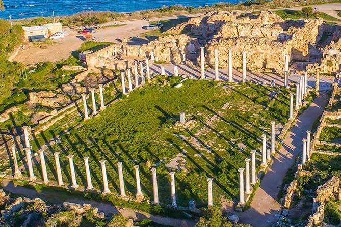From Ayia Napa: Famagusta City Tour with Salamis and Varosha - Salamis: Roman scale beside the sea