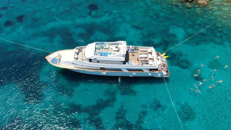 From Pafos: Ocean Flyer VIP Cruise - Adults Only - Western-coast views, sea caves, and Coral Bay