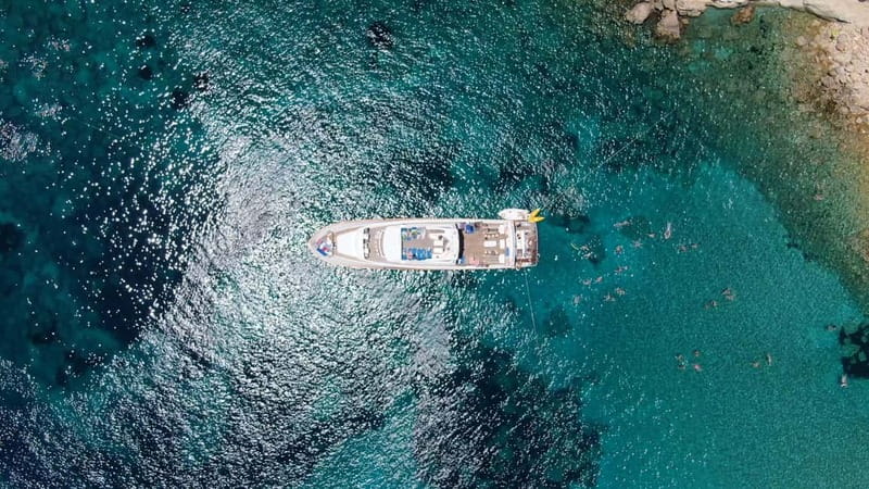 From Pafos: Ocean Flyer VIP Cruise - Adults Only - Two swim stops and what to bring