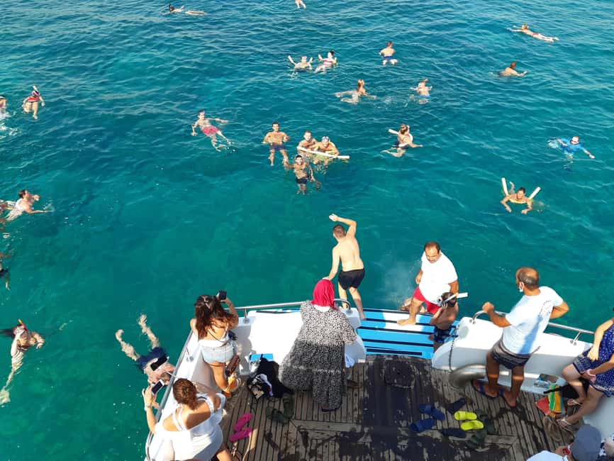 FROM PAPHOS: 1.5 HRS Glass Bottom Boat Cruise with swimming - The short swimming and snorkeling stop