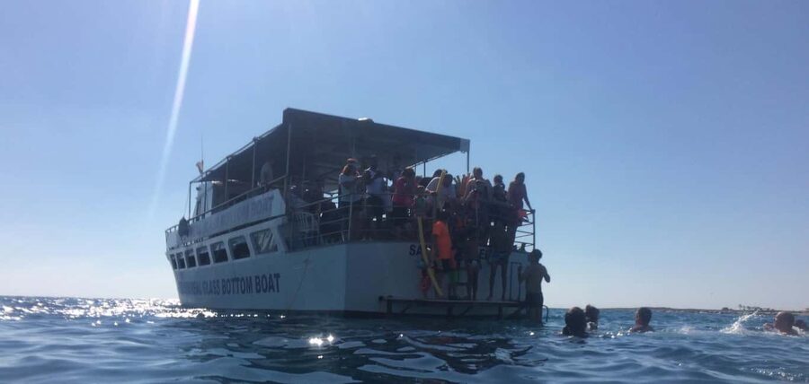 FROM PAPHOS: 1.5 HRS Glass Bottom Boat Cruise with swimming - Who will enjoy this boat trip most?