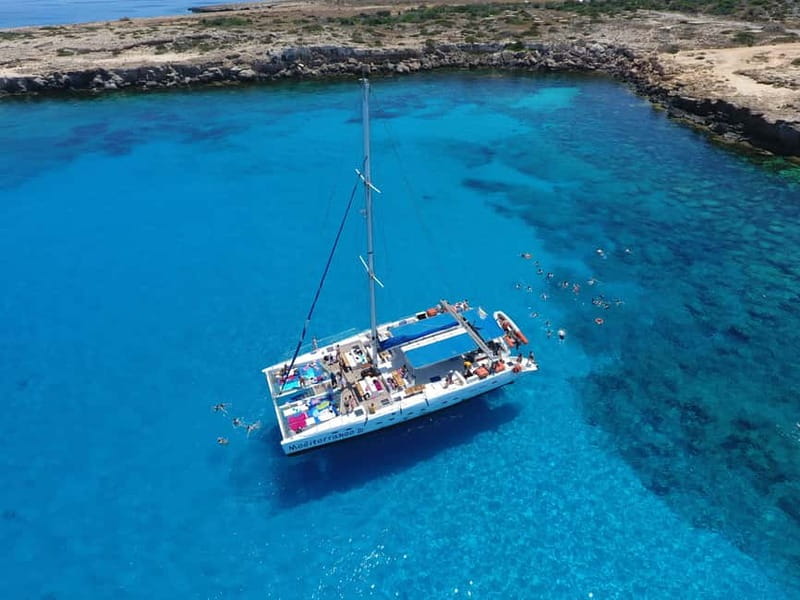 From Protaras: Catamaran Cruise to Blue Lagoon - Fig Tree Bay from the water