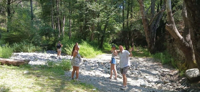 Jeep safari in Troodos, Afrotide's rock, Cyprus - Chantara Waterfall brings cool air and a short walk