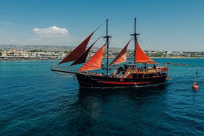Jolly Roger Pirate Cruise from Paphos - Sailing toward Secret Cave at Riccos Bay