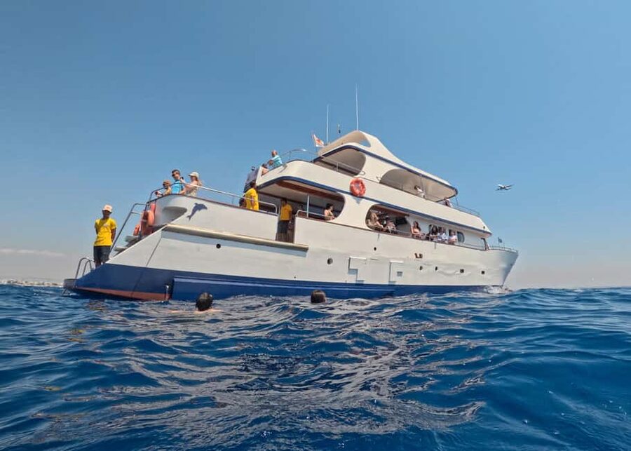 Larnaca Bay Cruise with Snorkeling - Leaving Larnaca Marina for the coast
