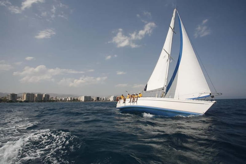 Larnaca: Private Sailing Cruise - Trying the helm with an experienced skipper