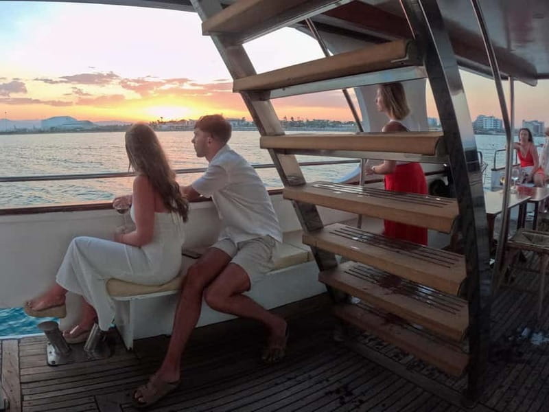 Larnaca: Sunset Cruise with a Glass of Wine - From calm cruise to dance finale