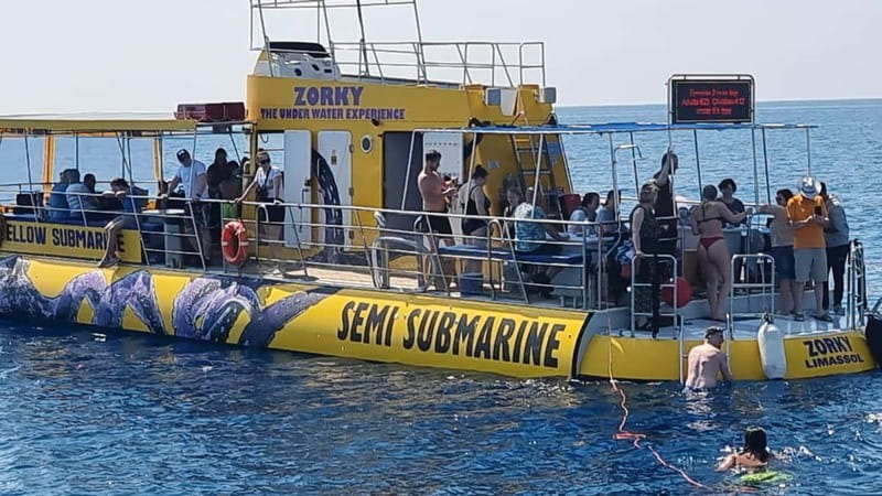 Larnaca: Yellow Submarine Mini Cruise with a Swim Stop - What the $23 price really covers