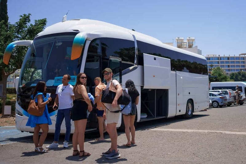 Paphos/Akamas: Blue Lagoon Bus & Boat Tour with Water Slide - Swimming at the Blue Lagoon