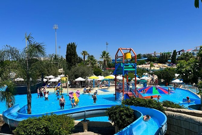 Paphos Aphrodite Waterpark Entrance Ticket - Loungers, shade, lockers, and the wristband system