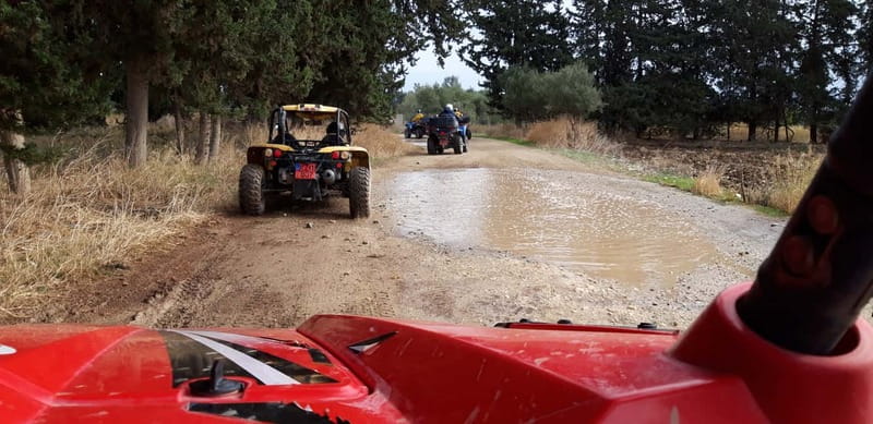 Paphos: Beach and Mountain Buggy Safari - Turning uphill into Paphos mountain country