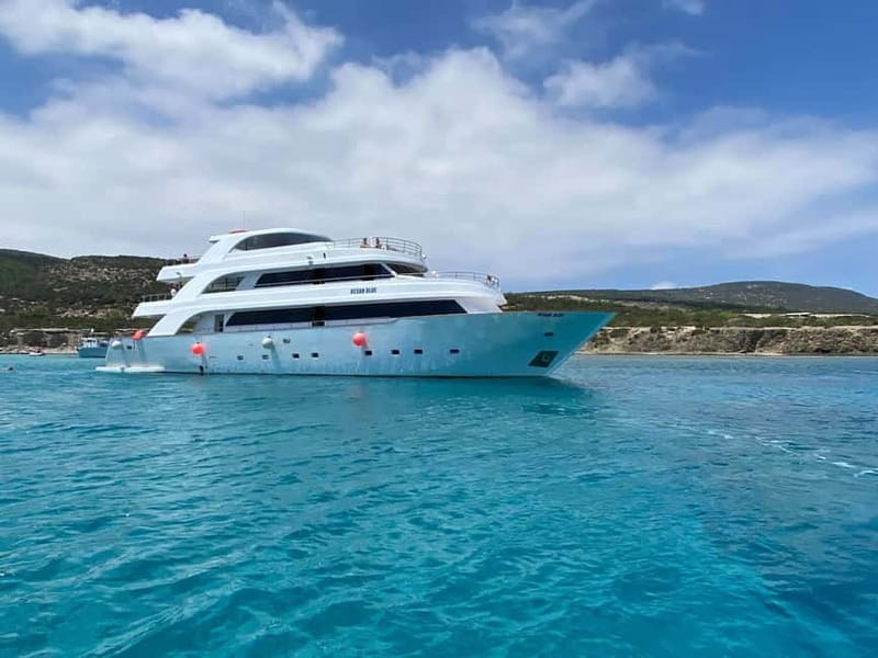 Paphos: Blue Lagoon Cruise-BBQ Lunch, Open Bar, Slide - From Paphos hotels to Latchi Harbor