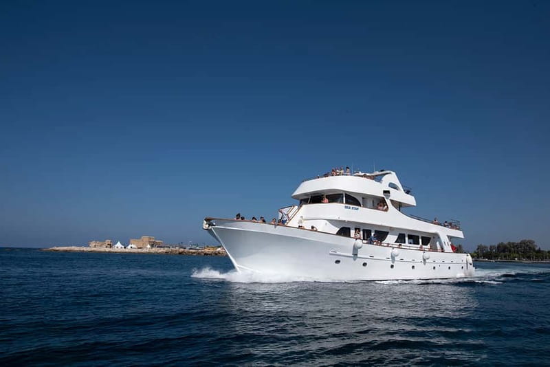 Paphos: Half Day BBQ Cruise with Open Bar & Snorkelling - The pickup from Paphos and Peyia