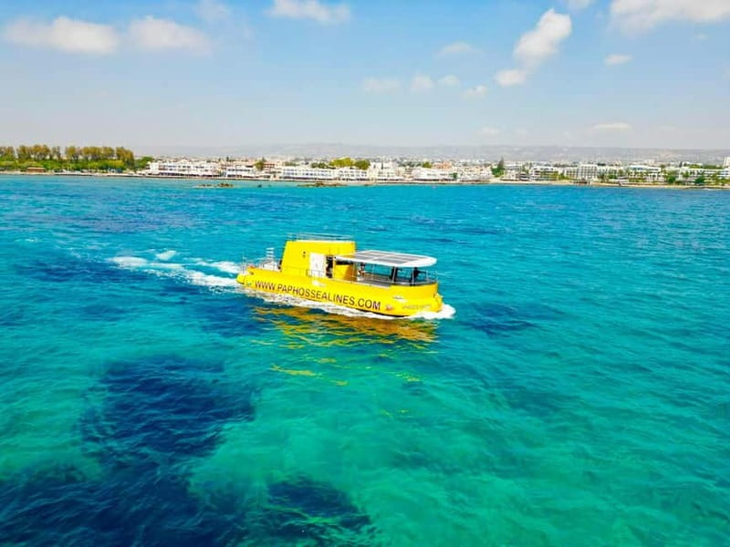 Paphos: Swim Cruise with Turtle Watching, Drinks & Aperol - Seeing the Vera K shipwreck through glass