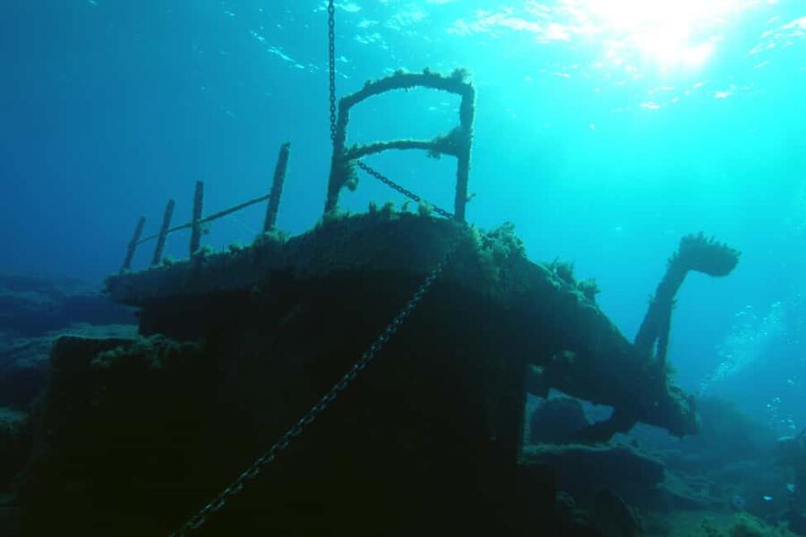 Paphos: The Yellow Glass-Bottom Boat Cruise Swim & Snorkel - Leaving Paphos Harbour from the first pier