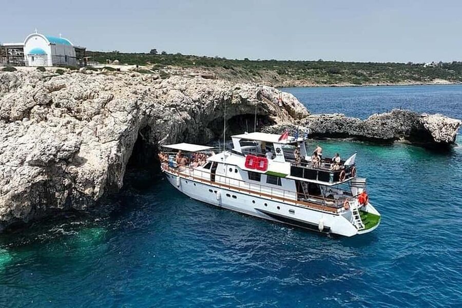 Protaras: Adults Presidents Cruise with Slide, BBQ & 1 Drink - A presidential yacht with a relaxed Protaras route