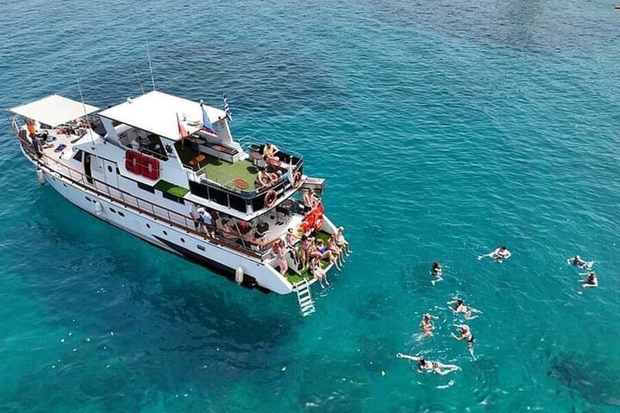 Protaras: Adults Presidents Cruise with Slide, BBQ & 1 Drink - Forty-five minutes at the Blue Lagoon