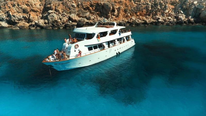 Protaras: Harmony | Value Turtle Luxury Boat with Slide - Leaving Protaras on the St. Georgios