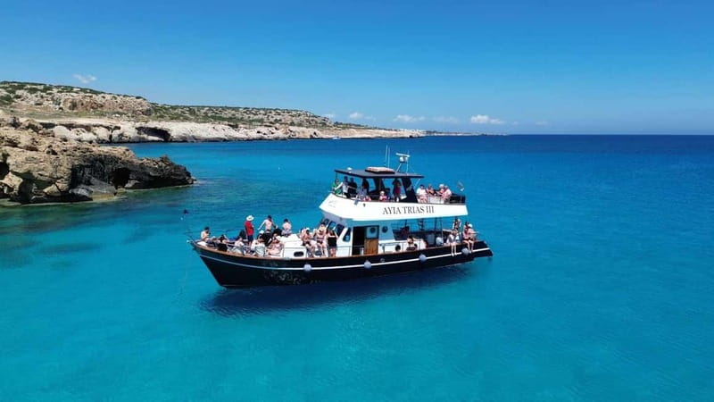 Protaras: Luxury Blue Lagoon Cruise / 3H, 2 Swim Stops - Caves and Cliffs Around Konnos Beach