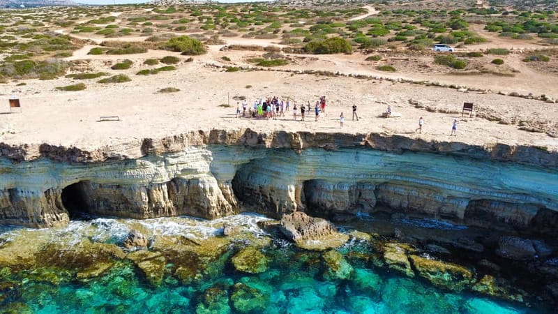 Protaras: Medusa Chill-Out Cruise to Blue Lagoon & Sea Caves - From Pernera harbor to the Famagusta viewpoint