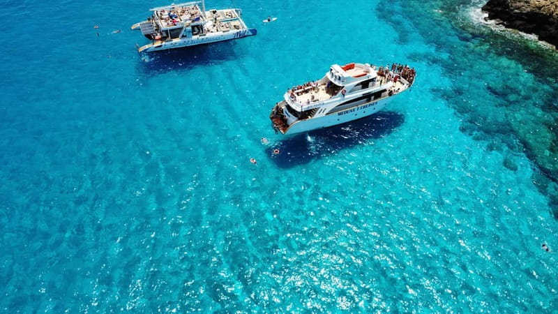Protaras: Medusa Chill-Out Cruise to Blue Lagoon & Sea Caves - The coast around Protaras and Konnos Beach