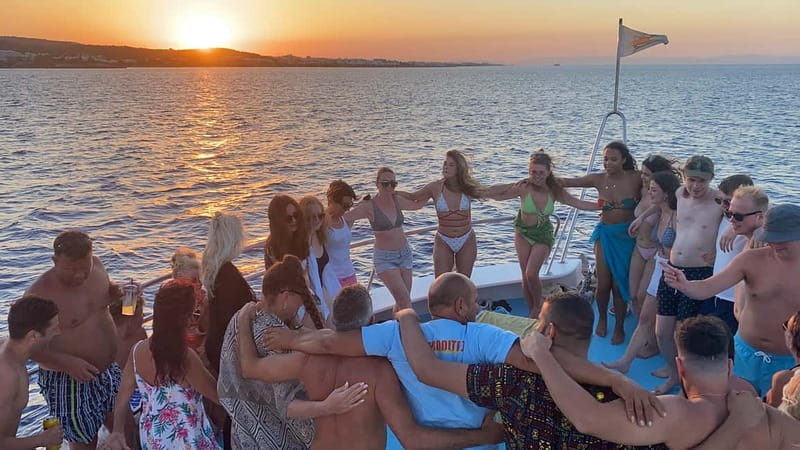 Protaras: Turtle Cove & Blue Lagoon Sunset Cruise - Leaving Protaras and meeting the coast