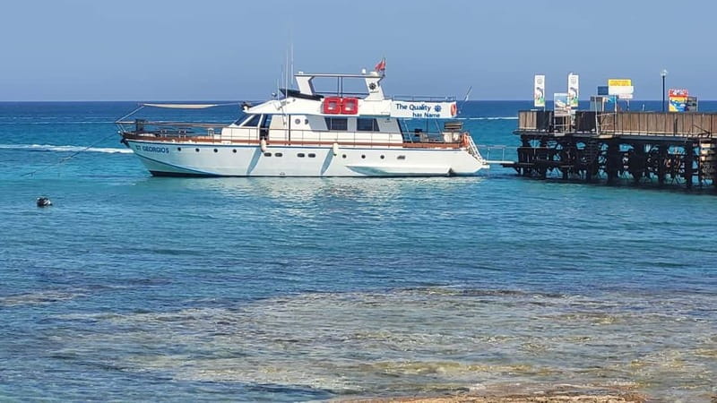 Protaras: Waterworld Turtle Cove Cruise with Swim Stops - Swimming in the Blue Lagoon