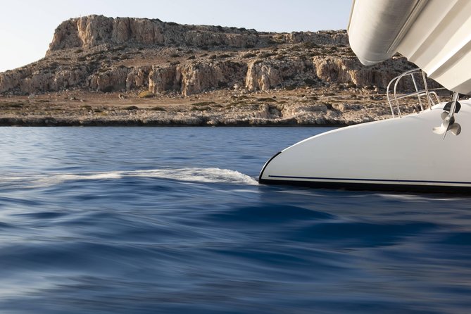 Relaxing Adults-only Blue Lagoon Catamaran Trip from Ayia Napa - Famagusta brings history before the first swim
