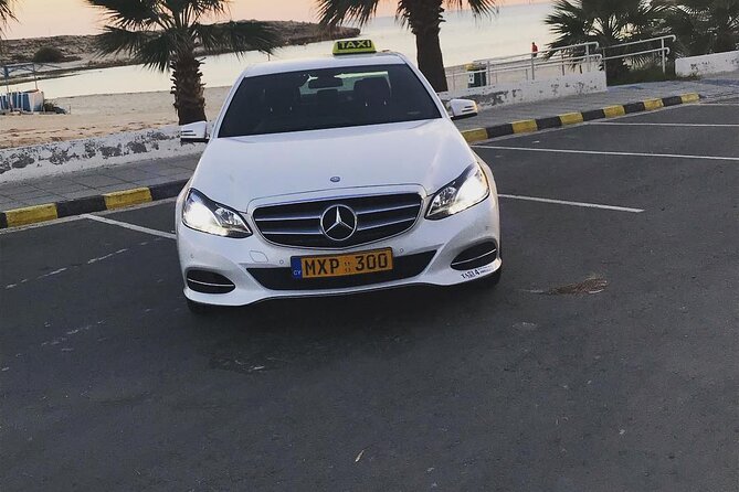 Taxi transfer from LCA airport to Ayia Napa or Ayia Napa to LCA airport - A private vehicle for four people