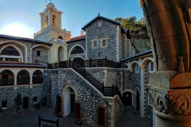 Troodos Mountains, Kykkos and Omodos Bus Tour from Paphos - Chrysoroyiatissa Monastery and its wine tradition