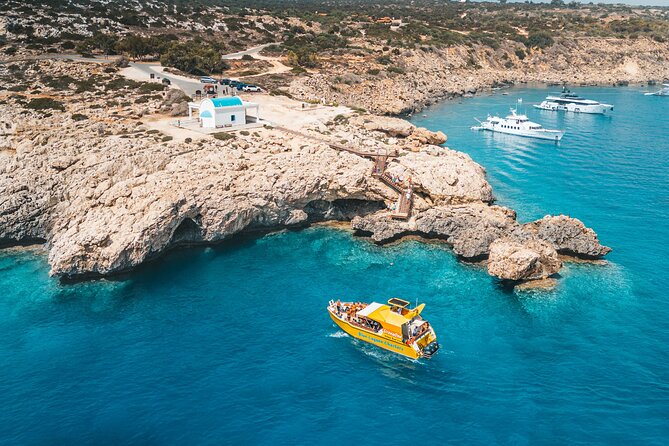 Yellow Boat Cruises: Afternoon Family Blue Lagoon & Turtle Cruise - Cape Greco brings cliffs and sea caves