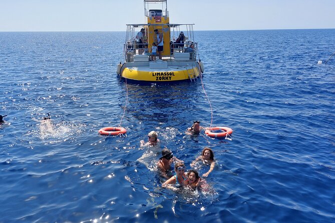 Yellow Semi Submarine Mini Cruise with a Swim Stop - Leaving Larnaca Marina at noon